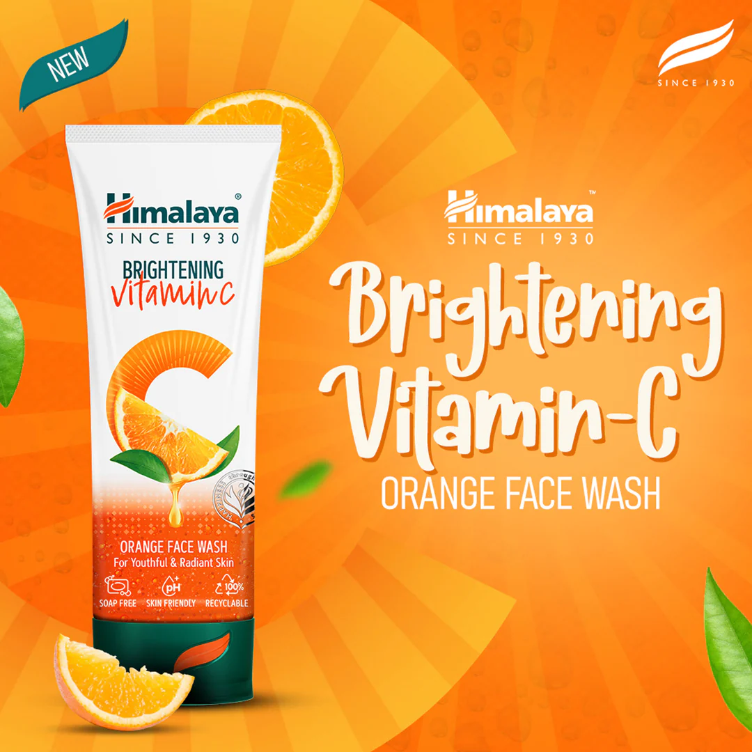 Himalaya vitamin C Orange Face Wash 100 Ml / ஹிமாலயா விட்டமின் C ஆரஞ்சு பேஷ் வாஸ் 100ML